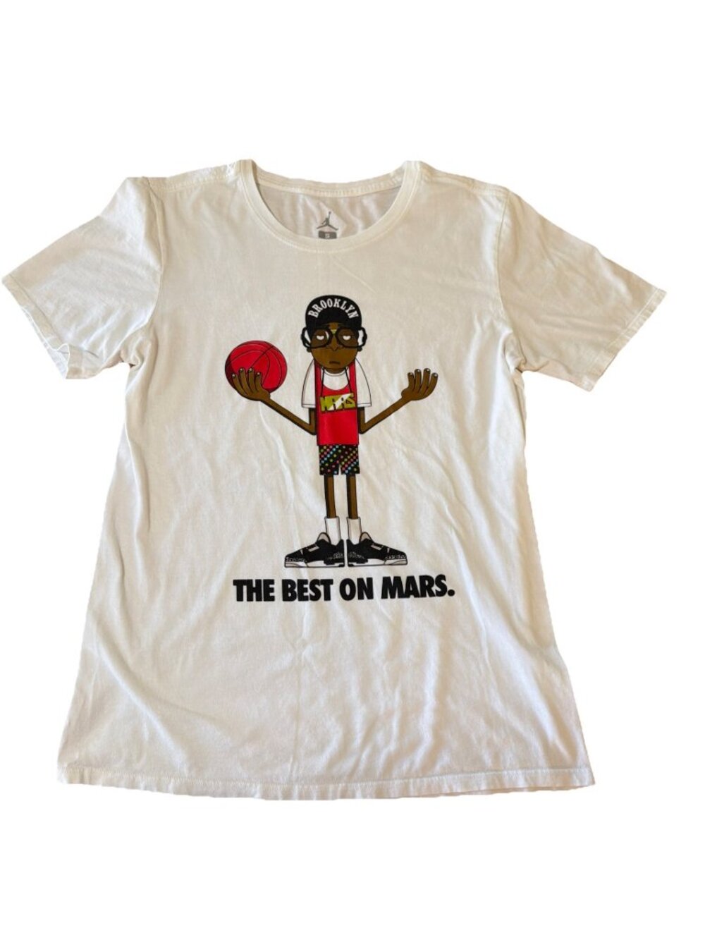 Nike x Jordan Spizike "Mars" Short Sleeve T-Shirt Tee White 658564-100 SIZE S